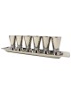 Hammered Liquor Cups with Tray | Kiddush Cups | Judaica